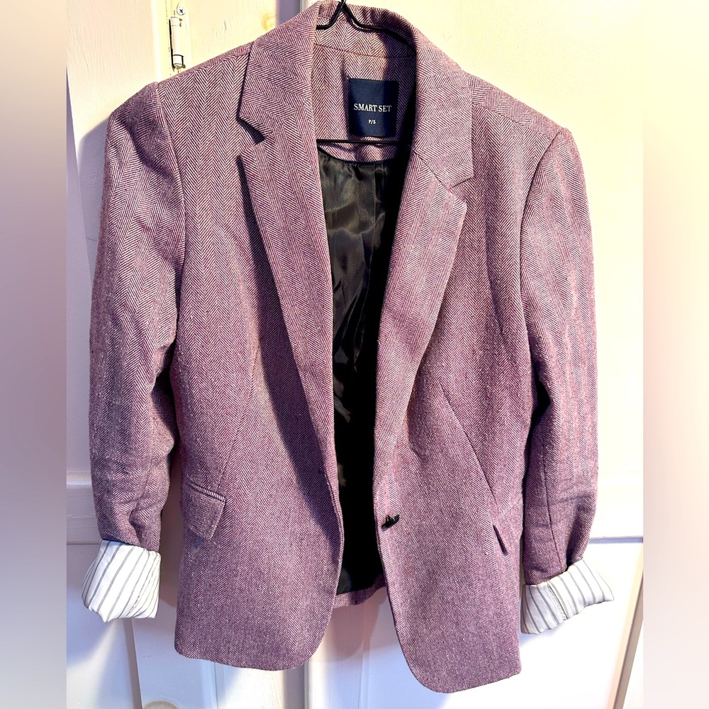 Purple tweed blazer!